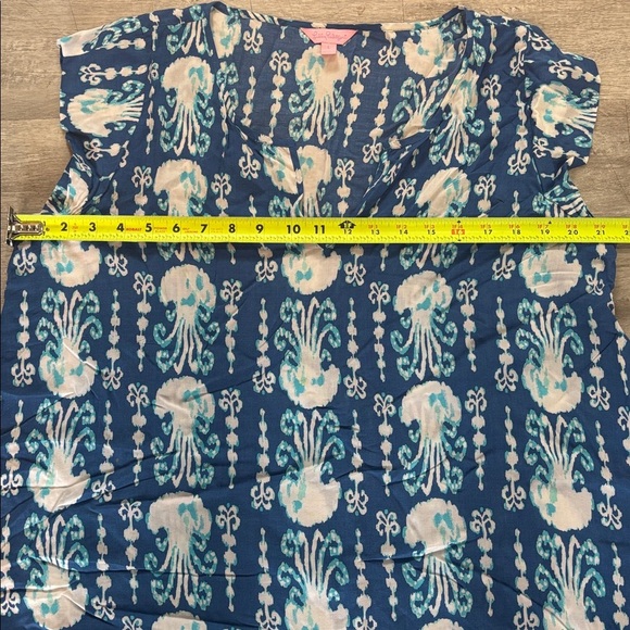Lilly Pulitzer Shelley Jellyfish Top Sz L - Picture 4 of 7